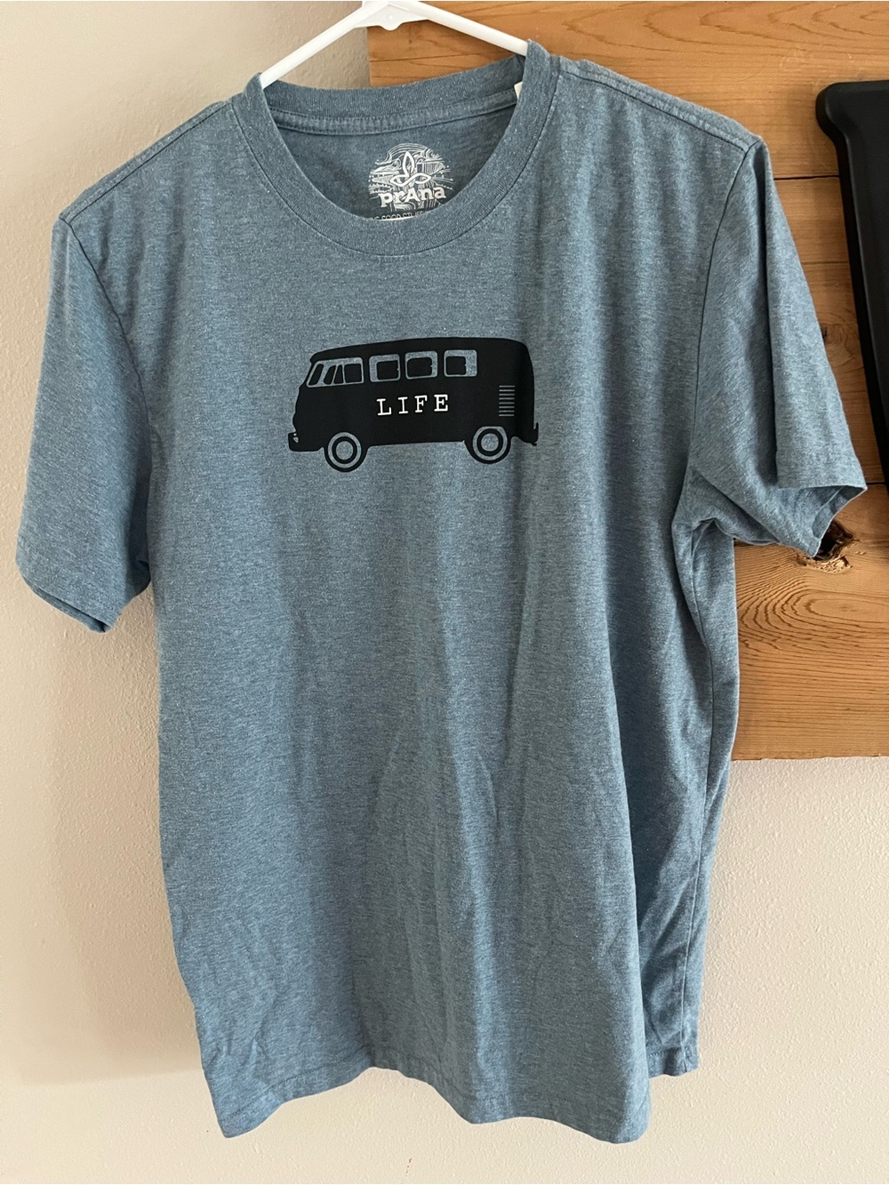 Prana Men's Heather Blue Van Graphic Tee